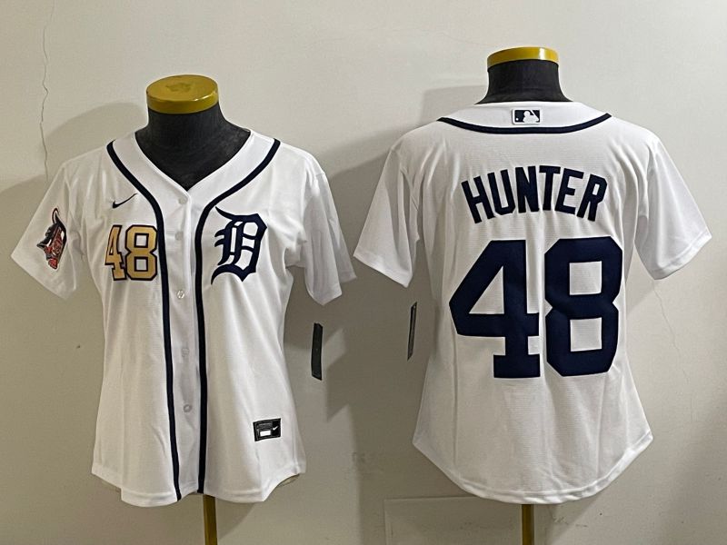 Youth 2025 Detroit Tigers #48 Hunter White Game Nike MLB Jersey style 4->youth mlb jersey->Youth Jersey